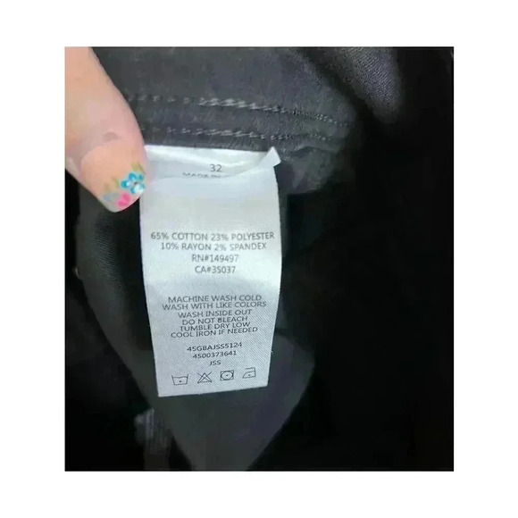 J Brand Exposed Button Skinny Jeans Black Size 32 - Picture 9 of 11